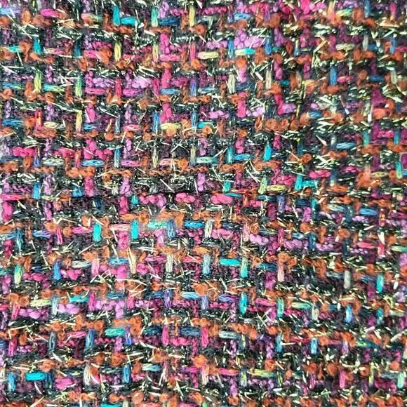 Chico's Rainbow Shine Vikey Wool Blend Multicolor Blazer Jacket Women Sz 2 / L - Picture 10 of 16